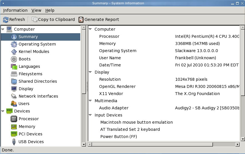 Linux "Hardinfo" Hardware Information Utility Geekazine