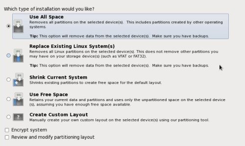 Partitioning Dialog