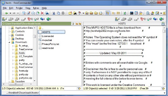 Free Commander File Manager for Windows quickview Free Commander File Manager for Windows