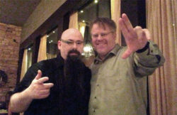 Robert Scoble and I wearing Glass