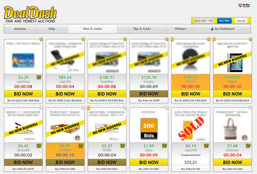 Look at these 5 Overstock Lots — Everything Must Go on this “Pay to Bid”  Website, by DealDash